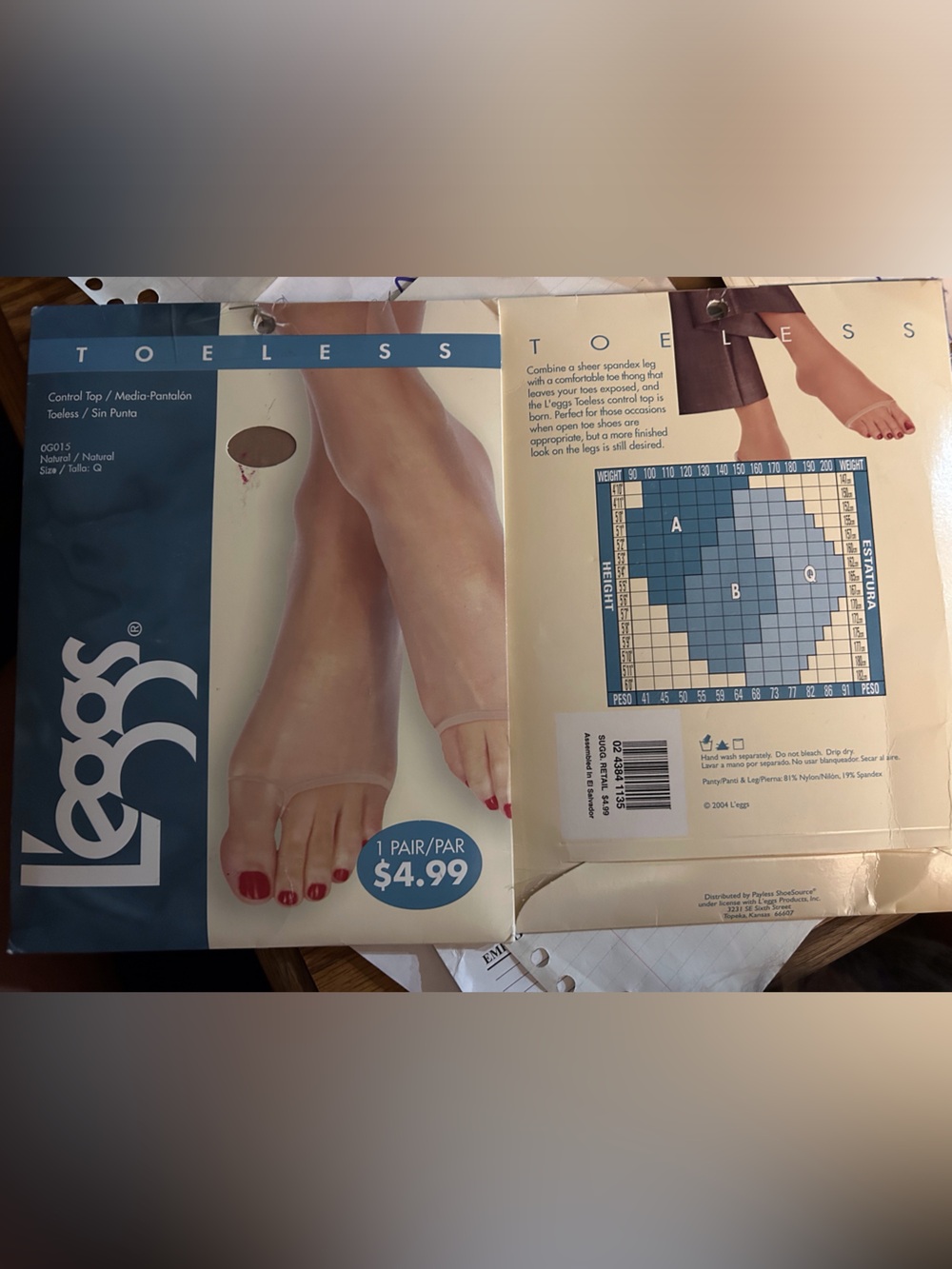 Toeless nylons